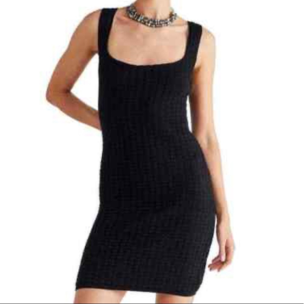 FP Beach Short n Sweet Sweater Dress Black, SIZE LARGE NEW. 0203